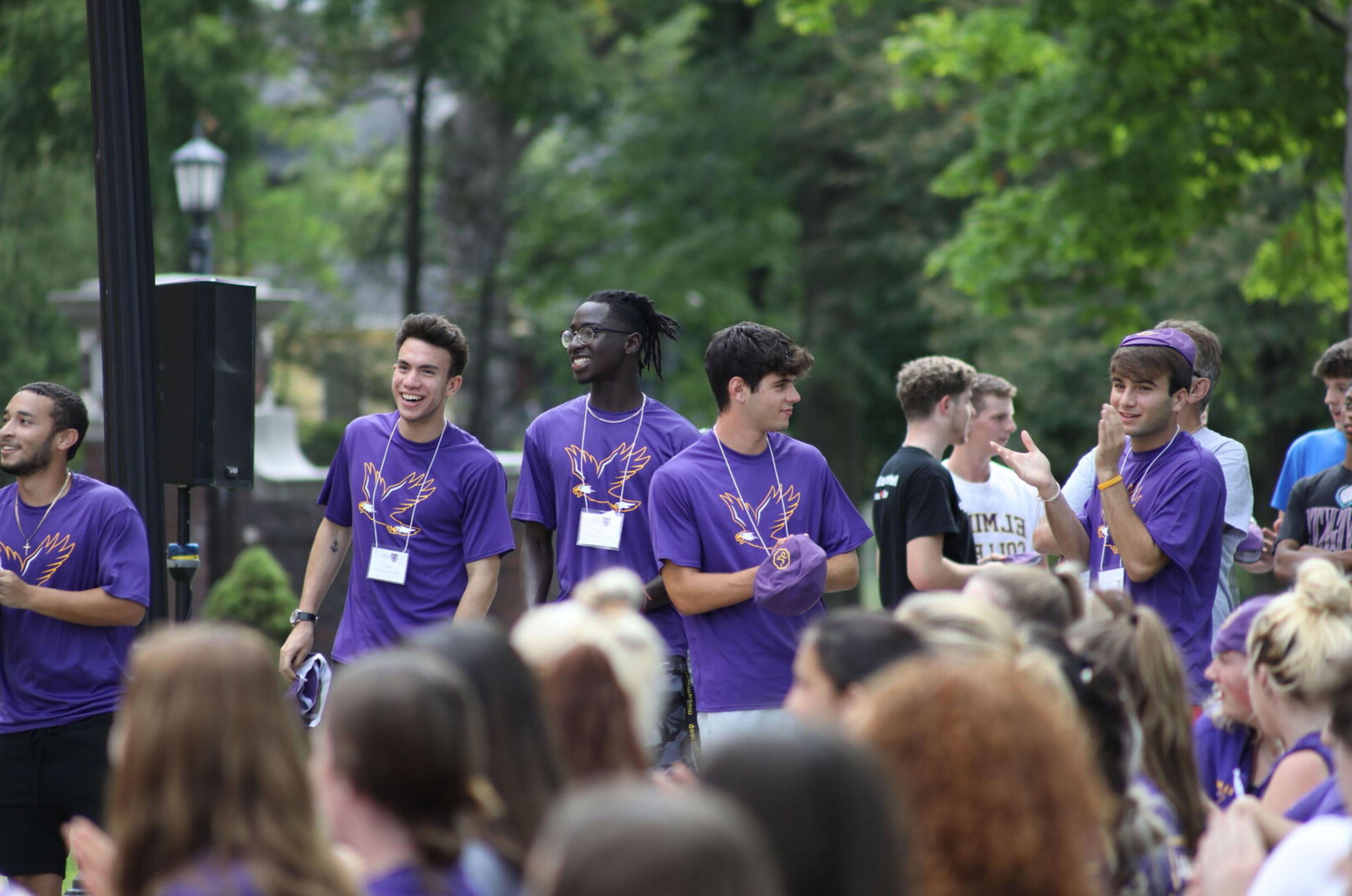 Elmira College students are pictured during the 2022 President's Welcome Address